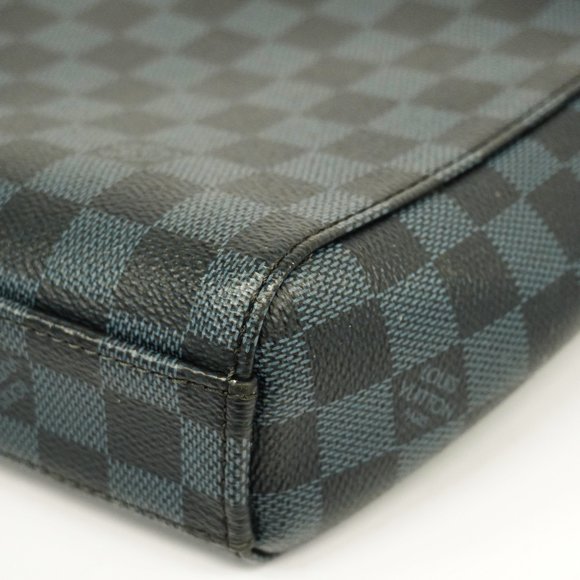 Auth Louis Vuitton Shoulder Bag Damier Cobalt Newport Messenger MM N41585 - Picture 9 of 10